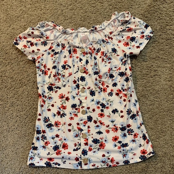 No Boundaries Floral Boho Top Large 11/13 - Picture 1 of 5